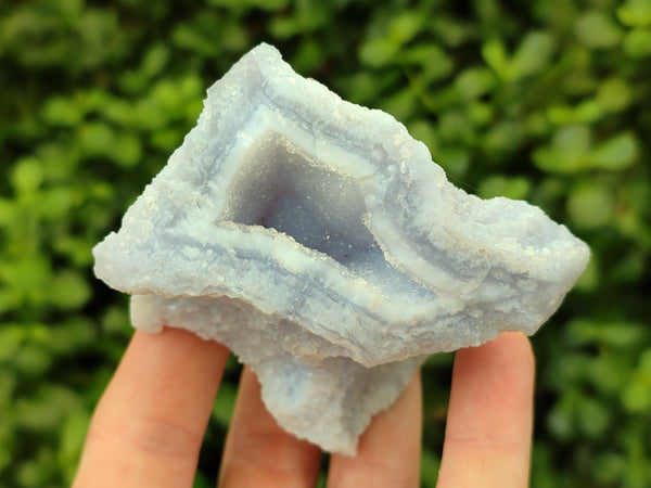 Natural Etched Blue Chalcedony Specimens x 12 From Nsanje, Malawi