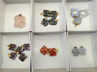 Hand Made Mixed Elephant Stone Pendants x 17 From Southern Africa