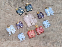 Hand Made Mixed Elephant Stone Pendants x 17 From Southern Africa