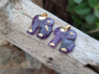 Hand Made Mixed Elephant Stone Pendants x 17 From Southern Africa