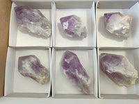 Polished Jacaranda Amethyst Quartz Crystals x 6 from Mumbwa, Zambia