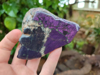 Polished On One Side Purpurite Specimens x 3 From Namibia