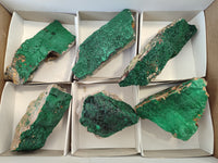 Natural Botryoidal Malachite Specimens x 6 From Congo