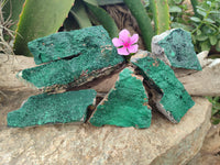 Natural Botryoidal Malachite Specimens x 6 From Congo