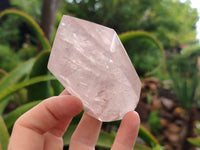 Polished Double Terminated Rose Quartz Points x 6 From Ambatondrazaka, Madagascar