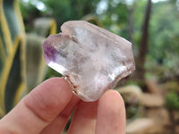 Polished Smokey Amethyst Window Quartz Crystals x 20 From Akansobe, Madagascar