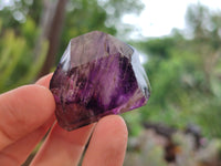 Polished Smokey Amethyst Window Quartz Crystals x 20 From Akansobe, Madagascar