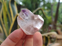 Polished Smokey Amethyst Window Quartz Crystals x 20 From Akansobe, Madagascar