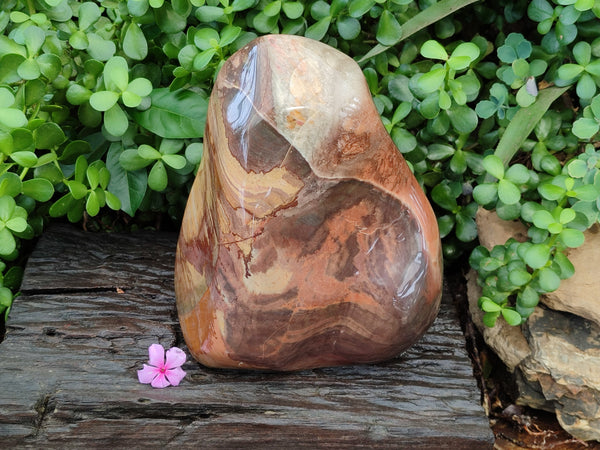 Polished Polychrome Jasper Standing Free Form x 1 From Mahajanga, Madagascar