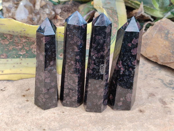 Polished Iolite Points x 4 From Ambatofinandrahana, Madagascar