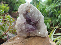 Natural Jacaranda Amethyst Quartz Cluster x 2 from Mumbwa, Zambia