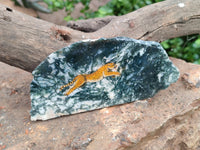 Hand Made Cheetahs Decoupage on Moss Agate Stone Slabs - Sold Per Item - From South Africa