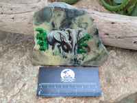 Hand Made Elephant Decoupage on Butter Jade Stone Slabs - sold per item - From South Africa