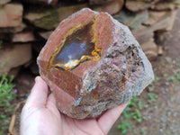 Polished On One Side Agate Nodules x 2 From South Africa