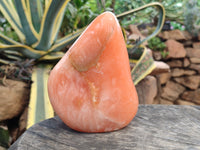 Polished Orange Twist Calcite Standing Free Form x 1 From Maevantanana, Madagascar