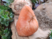 Polished Orange Twist Calcite Standing Free Form x 1 From Maevantanana, Madagascar