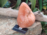 Polished Orange Twist Calcite Standing Free Form x 1 From Maevantanana, Madagascar