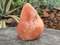 Polished Orange Twist Calcite Standing Free Form x 1 From Maevantanana, Madagascar