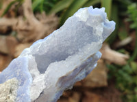 Natural Blue Lace Agate Geode Specimens x 2 From Malawi