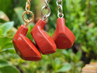 Polished Red Jasper Golf Driver Keyring - Sold Per Item - From South Africa