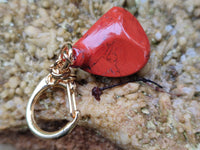 Polished Red Jasper Golf Driver Keyring - Sold Per Item - From South Africa