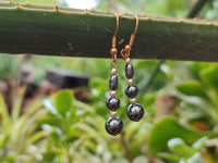 Polished Pair of Hematite and Silver Bead Earrings - Sold per Pair - From Southern Africa