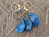 Hand Made Dumortierite Iron Golf Club Keyrings - sold per item - From Mozambique