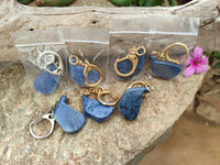 Hand Made Dumortierite Iron Golf Club Keyrings - sold per item - From Mozambique