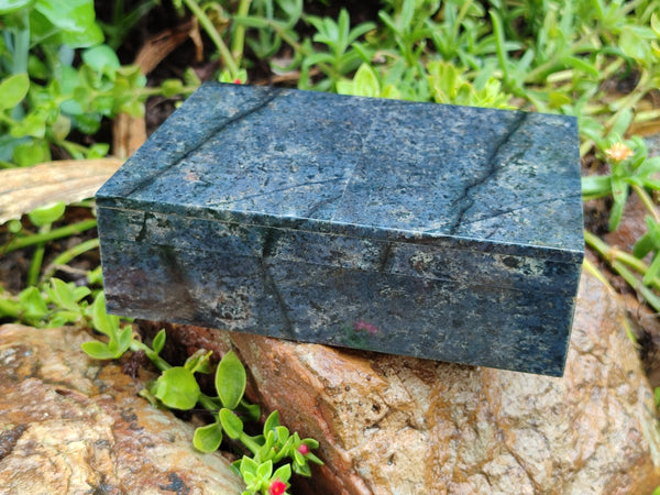 Hand Made Dumortierite Jewellery Box x 1 From Mozambique