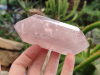 Polished Double Terminated Rose Quartz Points x 6 From Ambatondrazaka, Madagascar