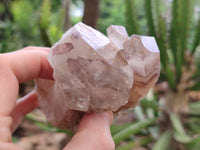 Natural Red Hematoid Quartz Clusters x 3 From Karoi, Zimbabwe