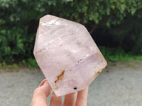 Polished Window Amethyst Quartz Crystals x 2 From Akansobe, Madagascar