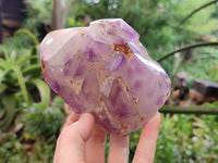 Polished Window Amethyst Quartz Crystals x 2 From Akansobe, Madagascar