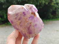 Polished Window Amethyst Quartz Crystals x 2 From Akansobe, Madagascar