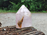 Polished Window Amethyst Quartz Crystals x 2 From Akansobe, Madagascar