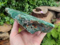 Polished On One Side Emerald Mtorolite Plates x 2 From Mutorashanga, Zimbabwe