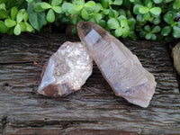 Natural Smokey Quartz Crystals x 2 From Malawi