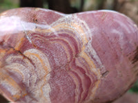 Polished Polychrome Jasper Gemstone Hearts x 2 From Madagascar