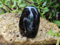 Polished Schorl Black Tourmaline Standing Free Forms x 3 From Madagascar