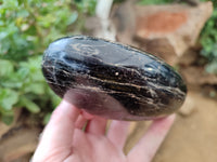 Polished Schorl Black Tourmaline Standing Free Forms x 3 From Madagascar