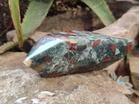 Polished Bloodstone Points x 2 From Swaziland