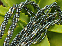 Polished Silver Hematite and Freshwater Pearl Triple Strand Beaded Necklace - Sold Per Item - From China