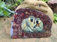 Hand Made Monkey Decoupage Stone Slabs x 6 From Southern Africa