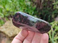 Polished Ruby Corundum In Chrome Verdite Standing Free Forms x 5 From Zimbabwe