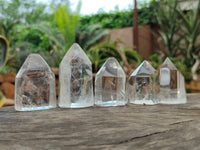 Polished Clear Quartz Points x 12 From Madagascar