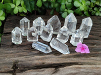 Polished Clear Quartz Points x 12 From Madagascar