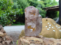 Polished Smokey Amethyst Window Quartz Crystals x 3 From Akansobe, Madagascar