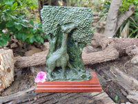 Hand Made Green Verdite Giraffe Carving x 1 From Zimbabwe