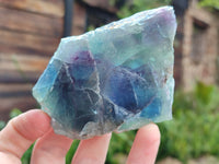 Polished On One Side Watermelon Fluorite x 6 From Uis, Namibia