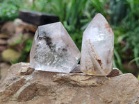 Polished Mixed Inclusion Window Quartz Crystals x 20 From Madagascar